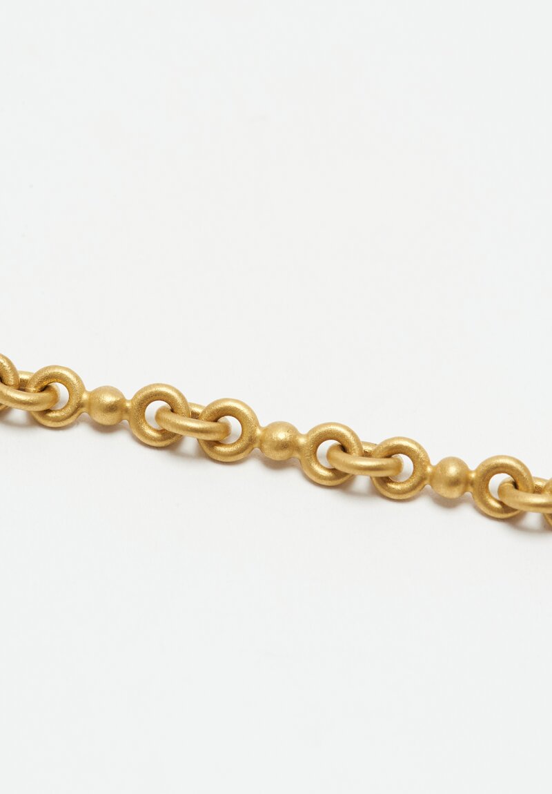 Denise Betesh 22k, Handmade Single Ball Chain Bracelet	