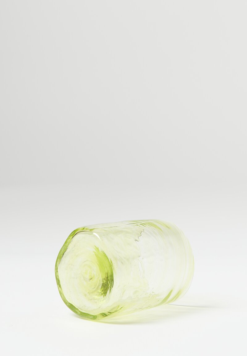 Studio Xaquixe Medium Handblown Glass in Lemon Yellow-Green	