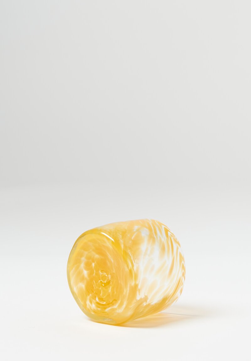 Studio Xaquixe Small Handblown Glass in Saffron Yellow	