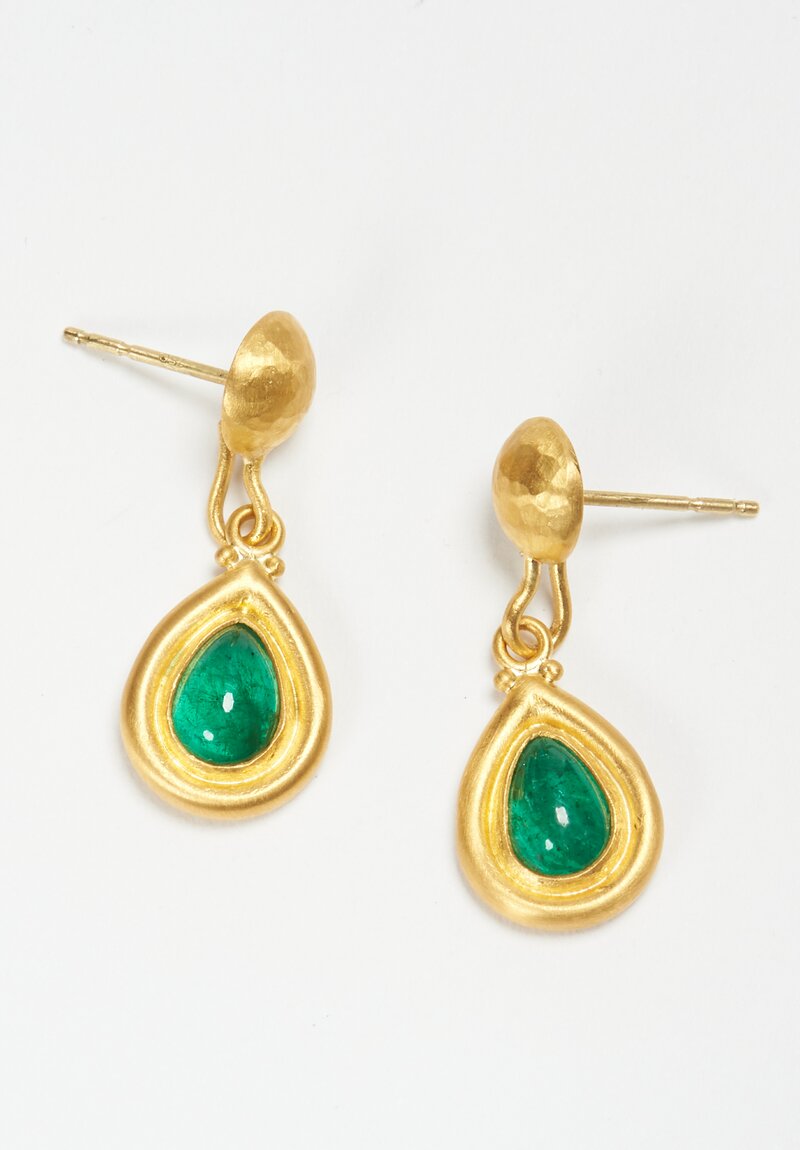 Lika Behar 22k, Emerald ''Delphi'' Earrings	