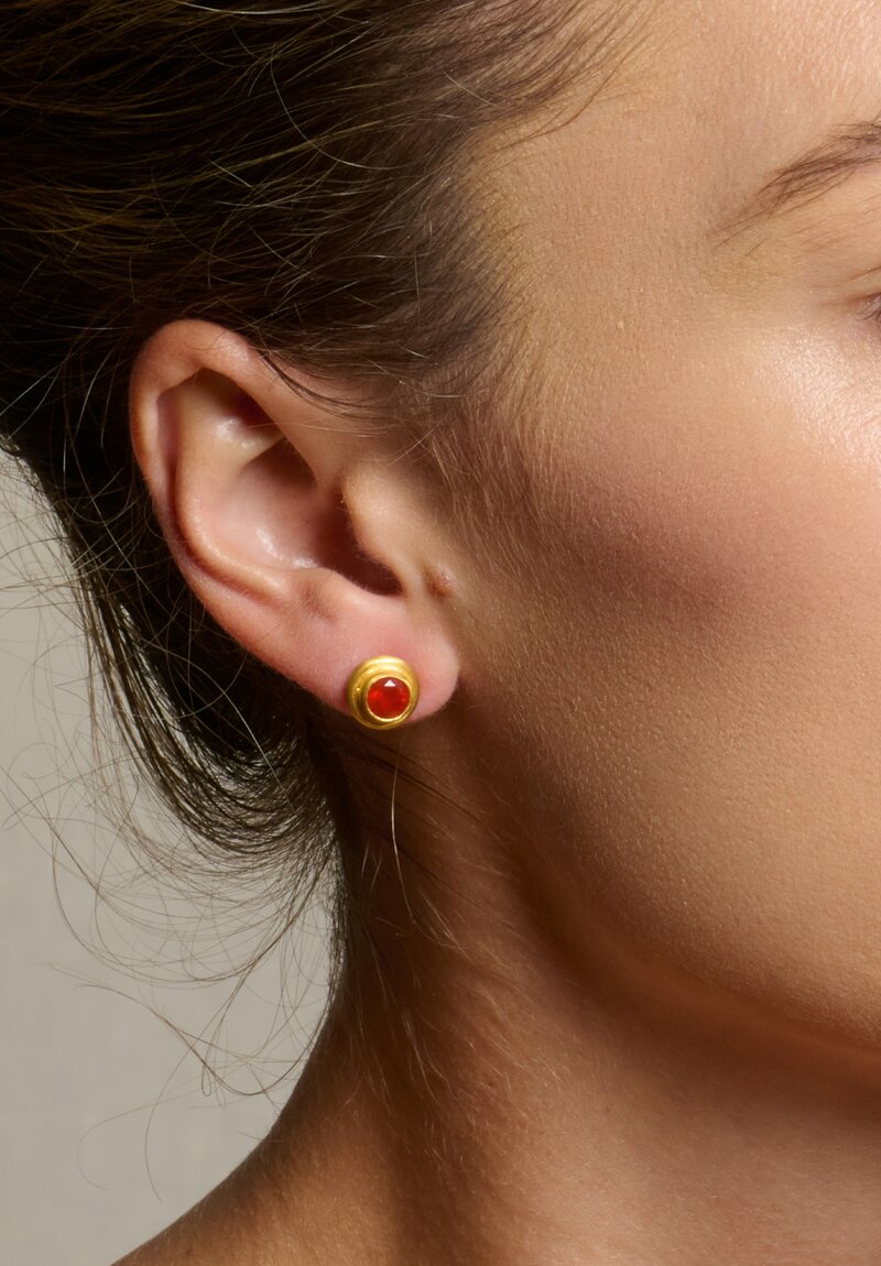 Lika Behar 24k, ''Santorini'' Mexican Fire Opal Earrings	