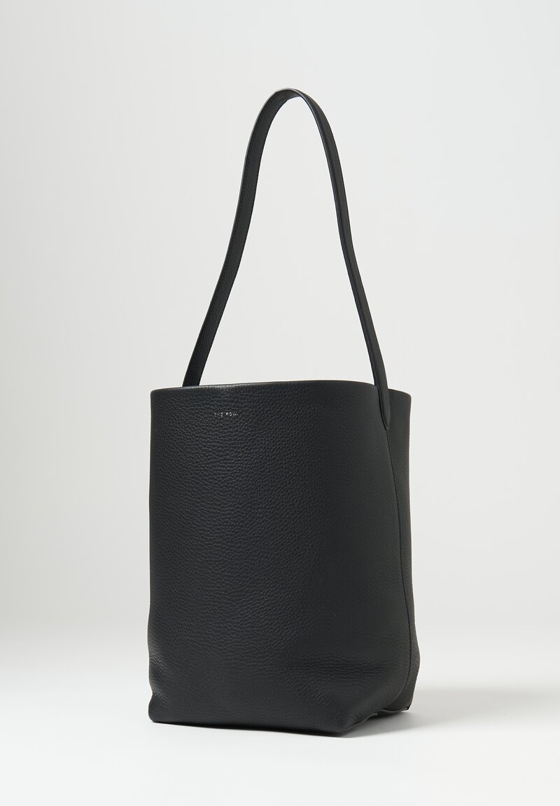 The Row Medium North South Park Tote Black Leather | Santa Fe Dry Goods ...