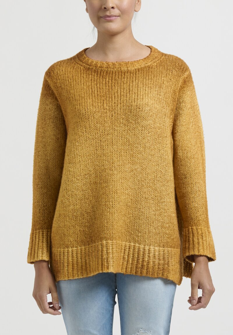 Avant Toi Hand Painted Side Slit Sweater	