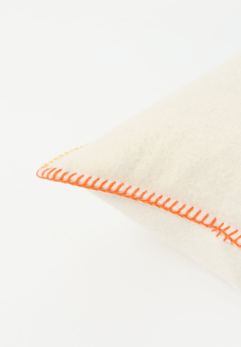 Alonpi Blanket Stitched Cashmere Going Pillow Ivory	