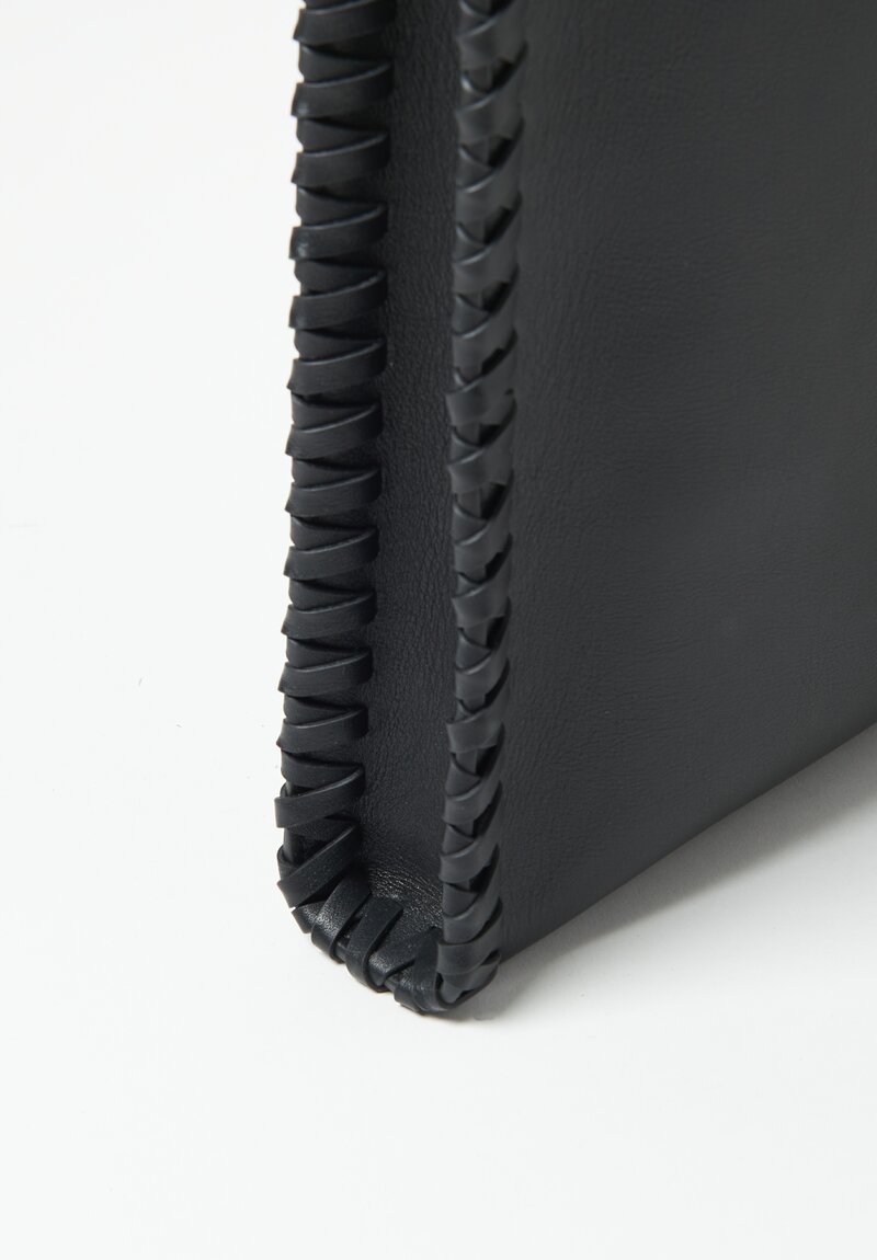 Etro Flat, Medium Leather Shopping Bag in Black	