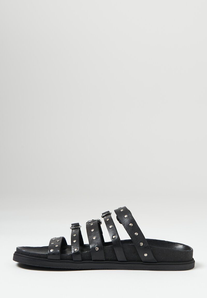 Brador Leather ''Lisbon'' Sandal in Black	