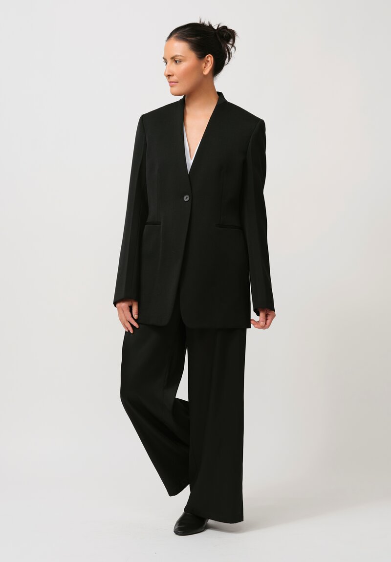 Jil Sander Wool Tailored Blazer in Black	