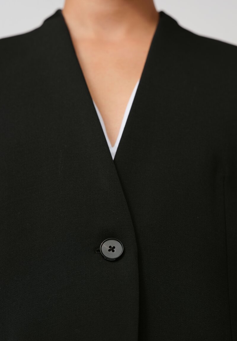 Jil Sander Wool Tailored Blazer in Black	