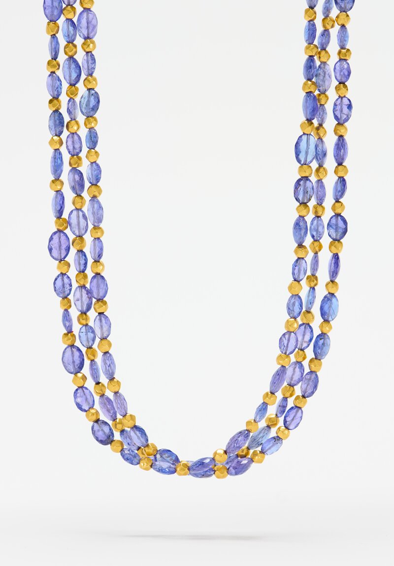 Greig Porter 18K Tanzanite 3 Strand Necklace