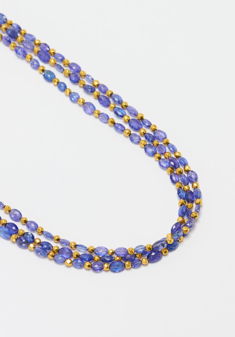 Greig Porter 18K Tanzanite 3 Strand Necklace