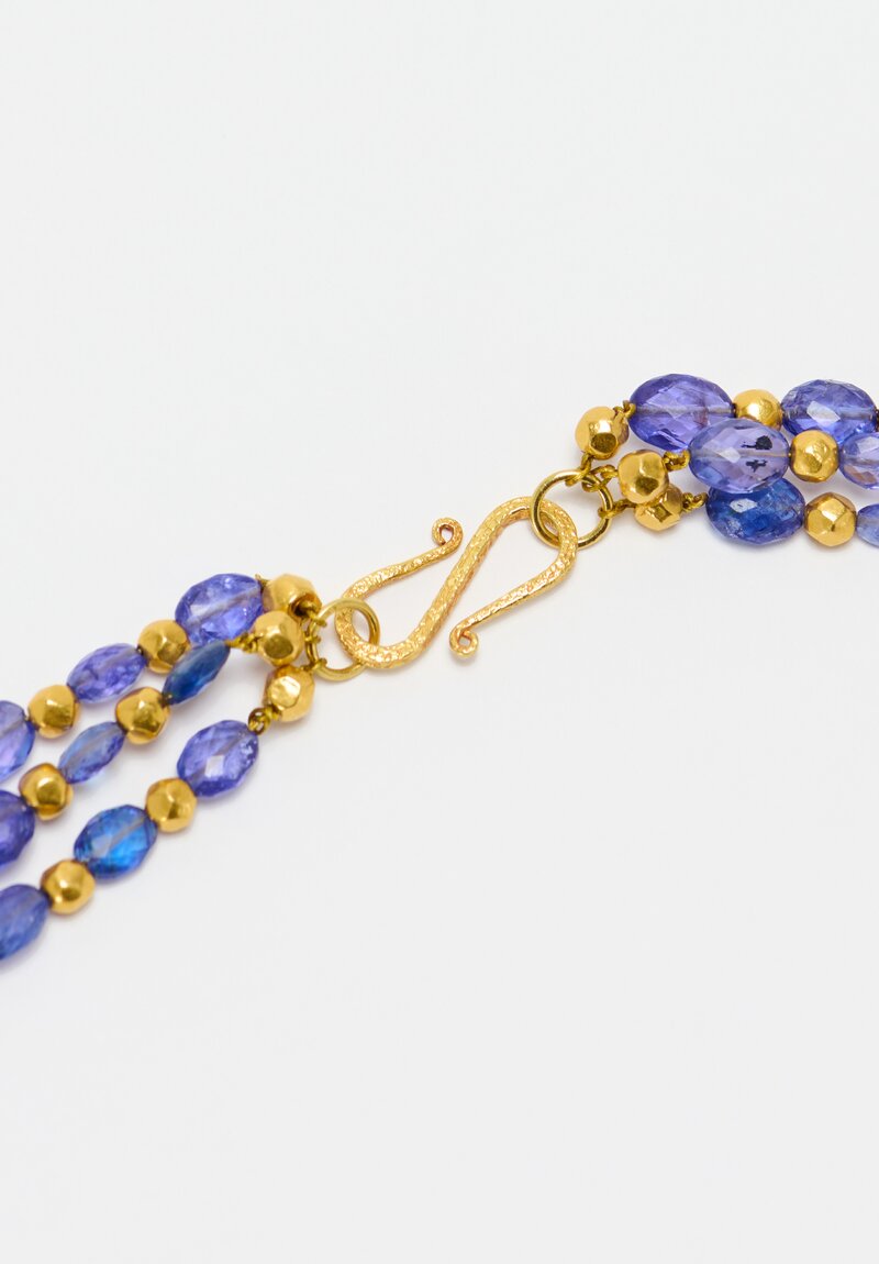 Greig Porter 18K Tanzanite 3 Strand Necklace