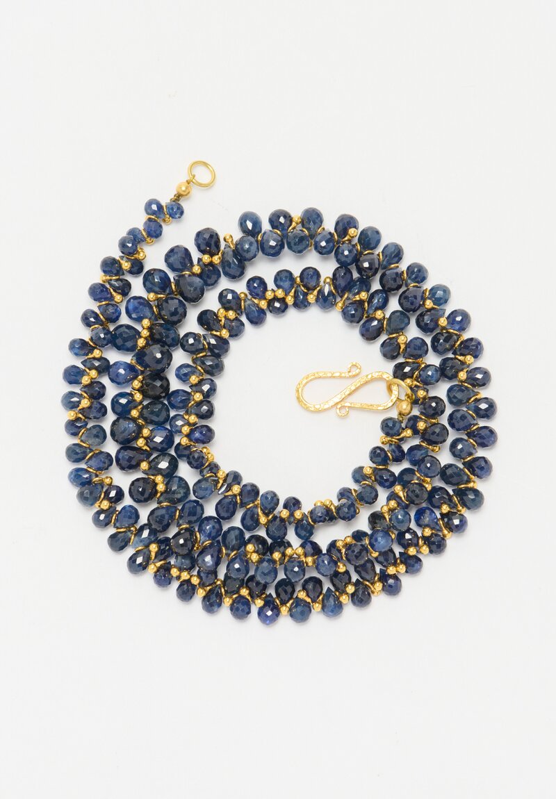 Greig Porter 18k, Sapphire Earrings, Necklace, Bracelet Set	