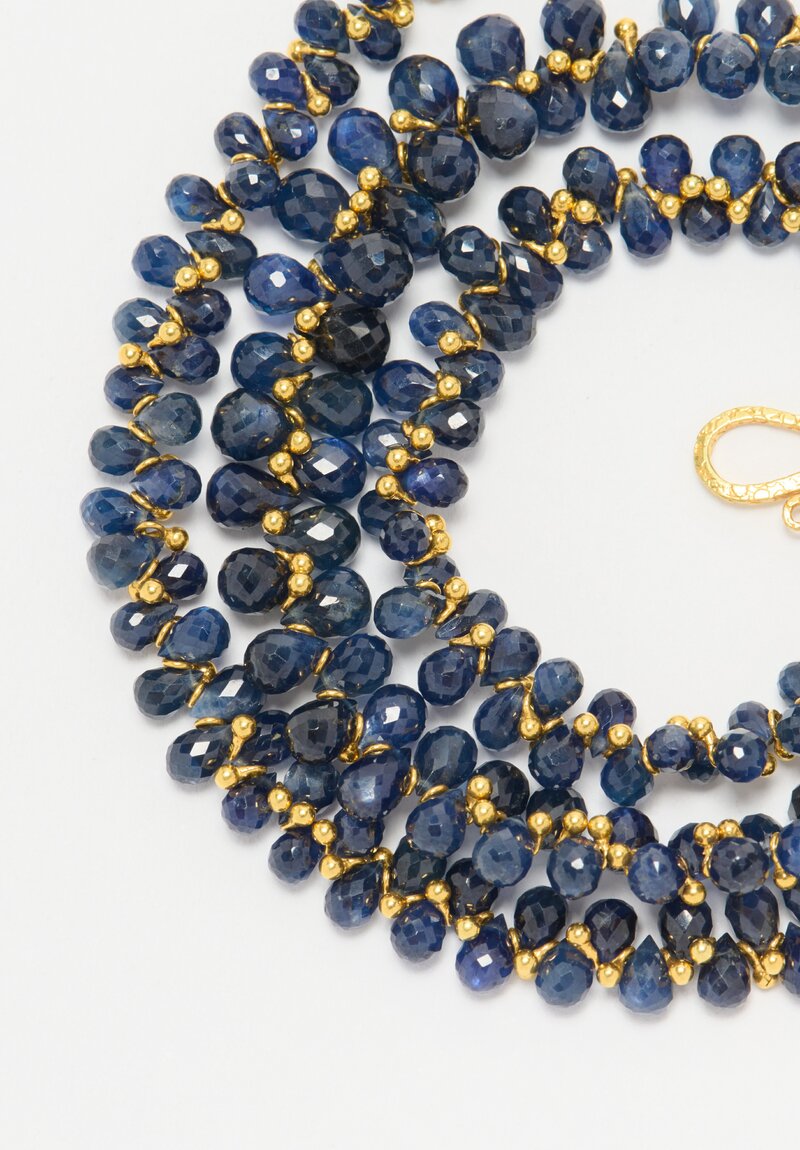 Greig Porter 18k, Sapphire Earrings, Necklace, Bracelet Set	