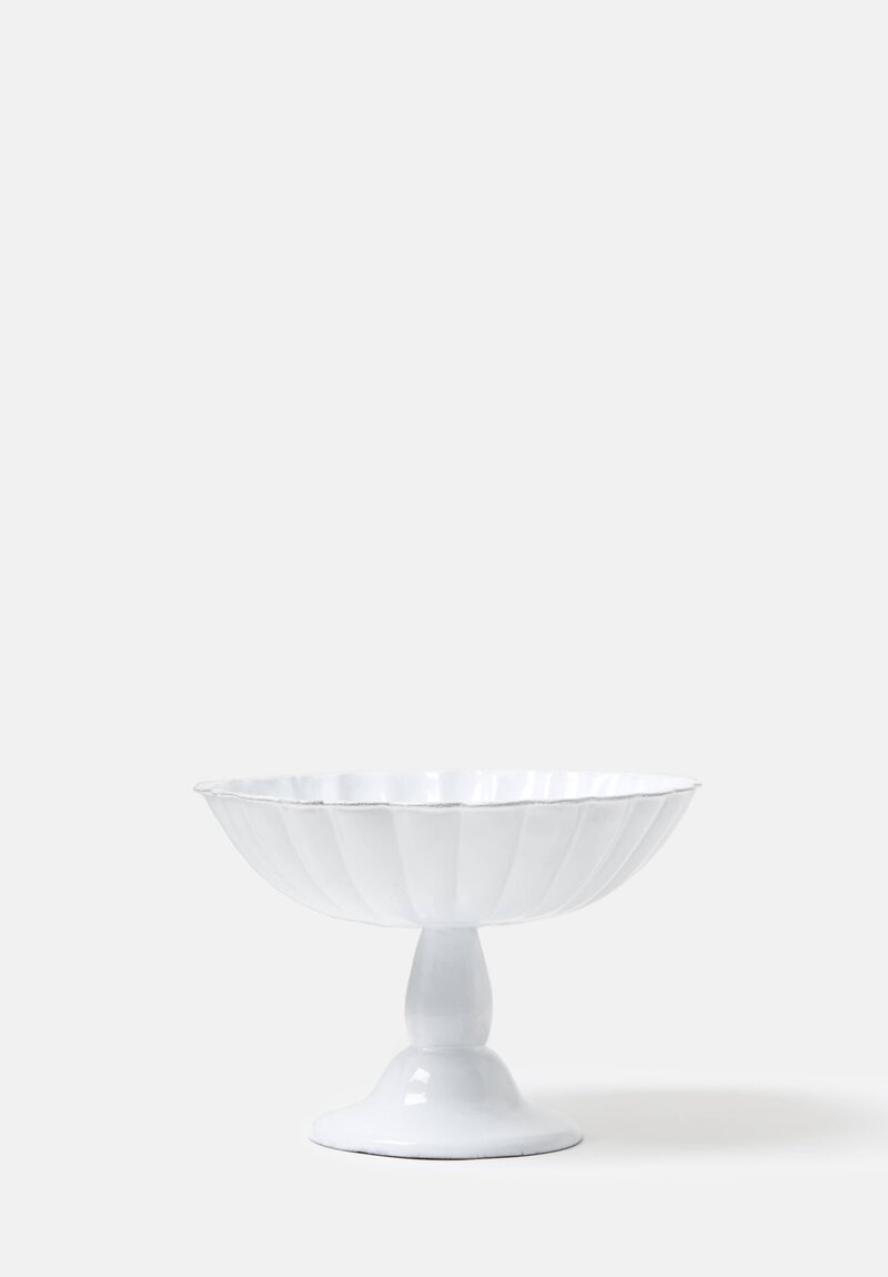 Astier de Villatte Large Peggy Bowl on Stand White	
