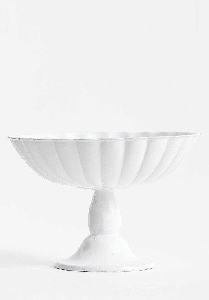 Astier de Villatte Very Large Peggy Bowl on Stand in White	