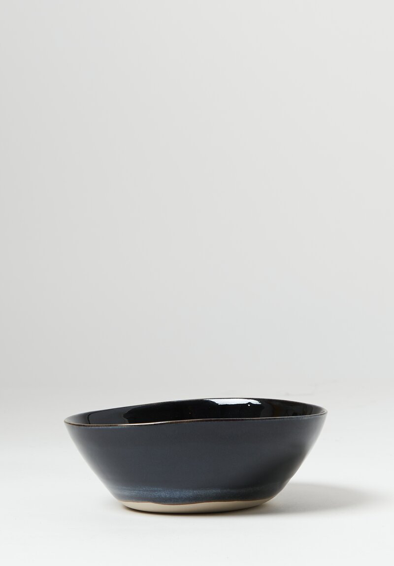 Christiane Perrochon Handmade Stoneware Bowl Black Tenmoku 2	