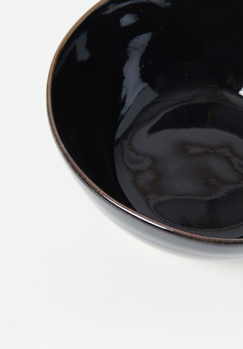Christiane Perrochon Handmade Stoneware Cereal Bowl Black Tenmoku 2	