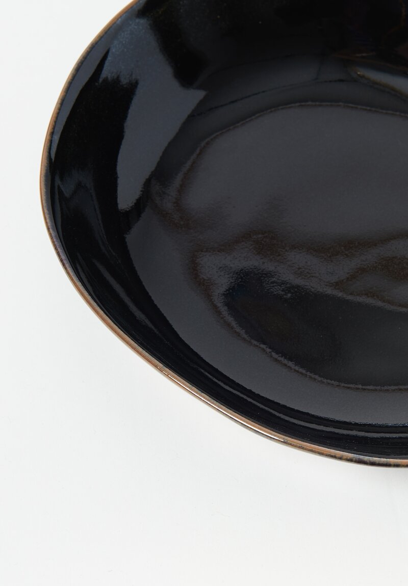 Christiane Perrochon Handmade Stoneware Soup Bowl Black Tenmoku 2	