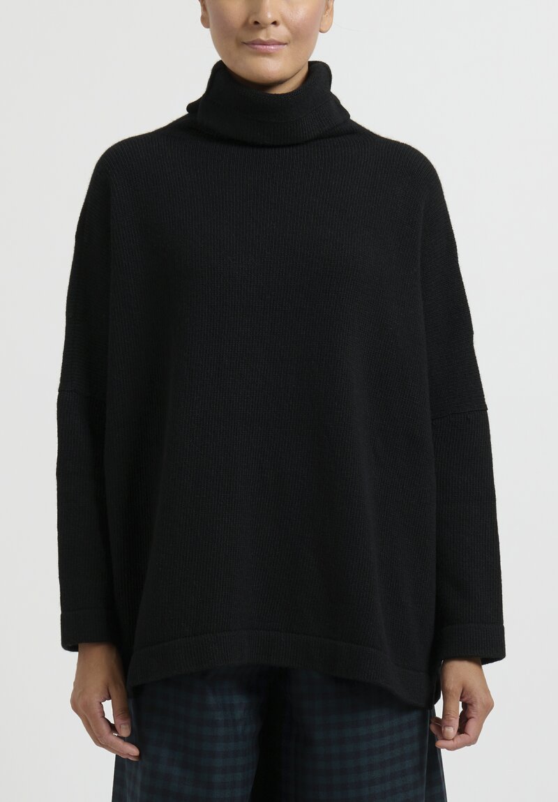 Daniela Gregis Cashmere Gianna Turtleneck Sweater in Black