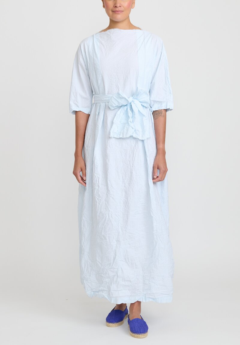 Daniela Gregis Washed Cotton ''Thistle'' Dress in Azzuro Blue	