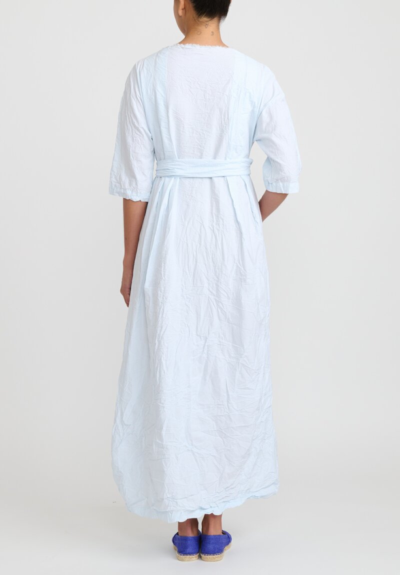 Daniela Gregis Washed Cotton ''Thistle'' Dress in Azzuro Blue	