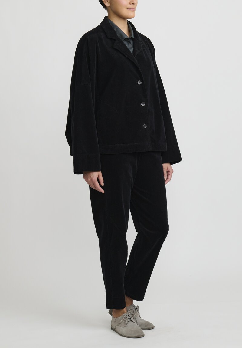 Oska Cotton Rosina Corduroy Jacket in Black