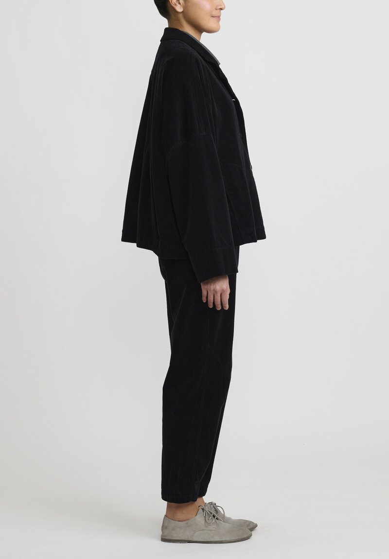 Oska Cotton Rosina Corduroy Jacket in Black
