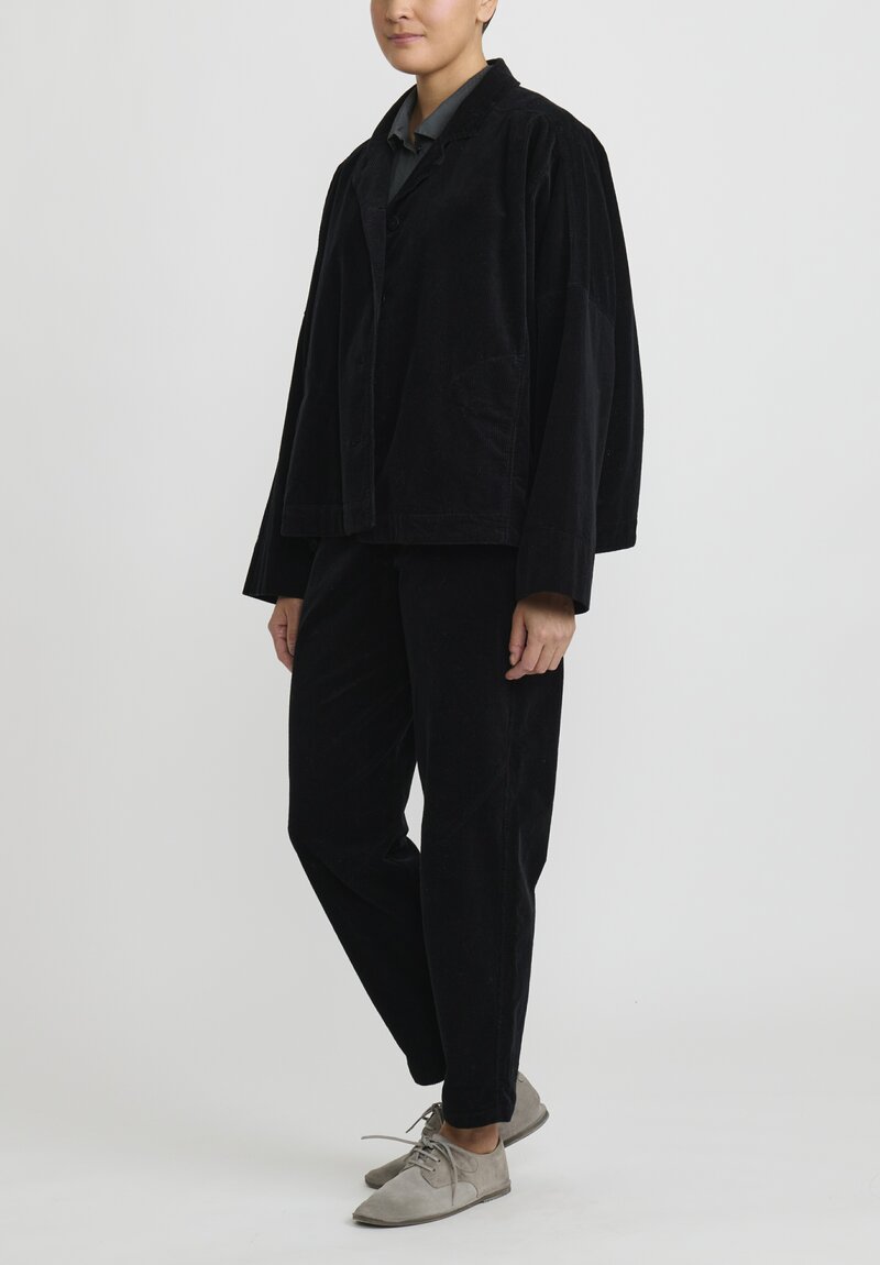 Oska Cotton Rosina Corduroy Jacket in Black