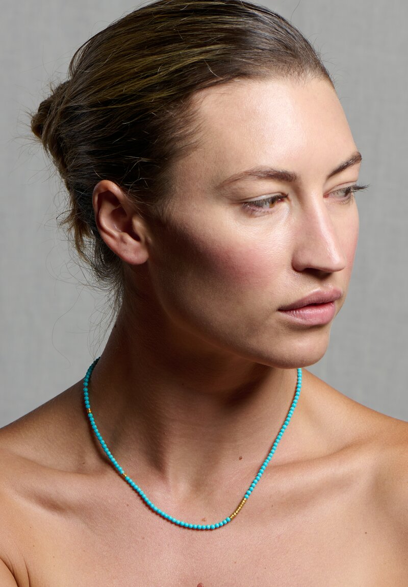 Lika Behar 24k, Armenian Turquoise ''Sarah'' Necklace	
