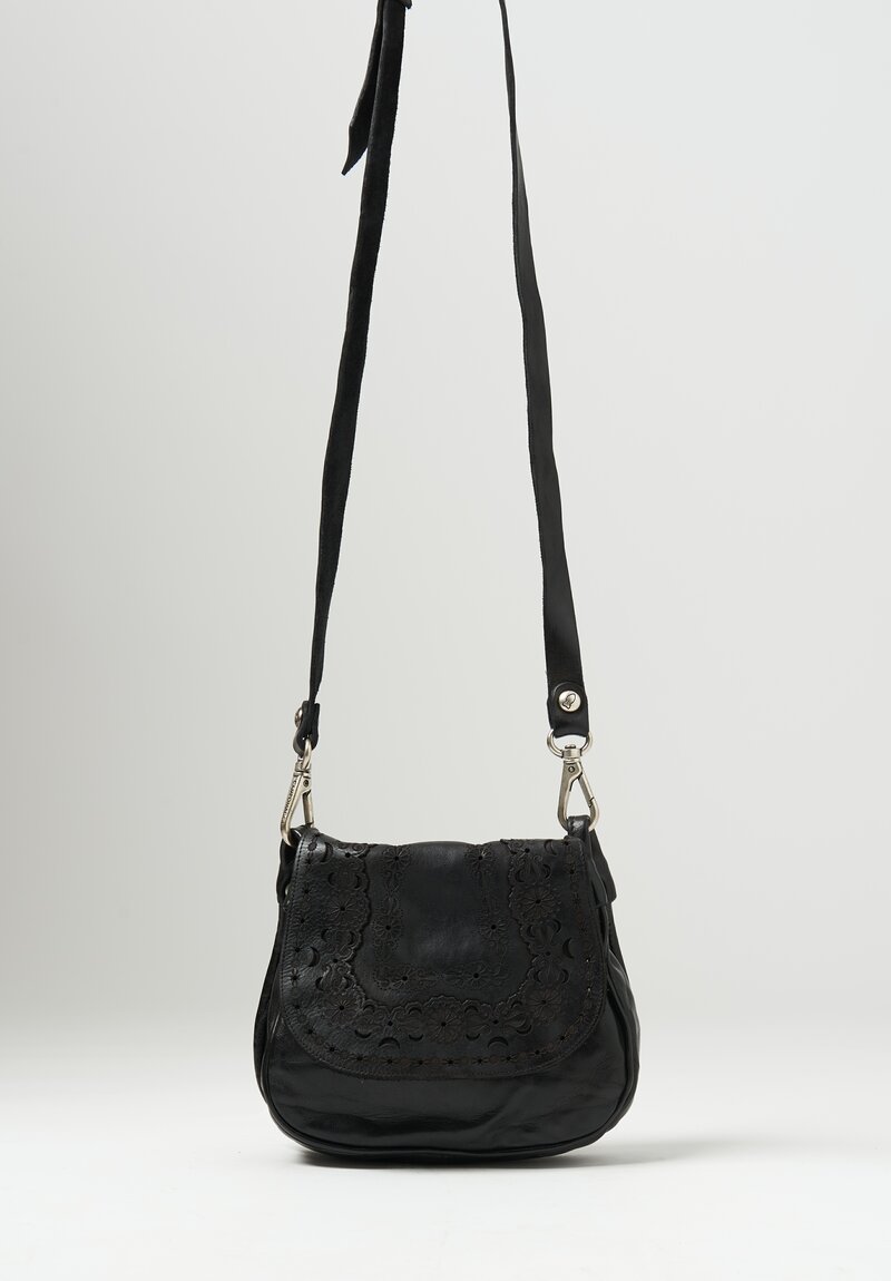 Campomaggi Small Garafano Pierced Leather Crossbody Bag	