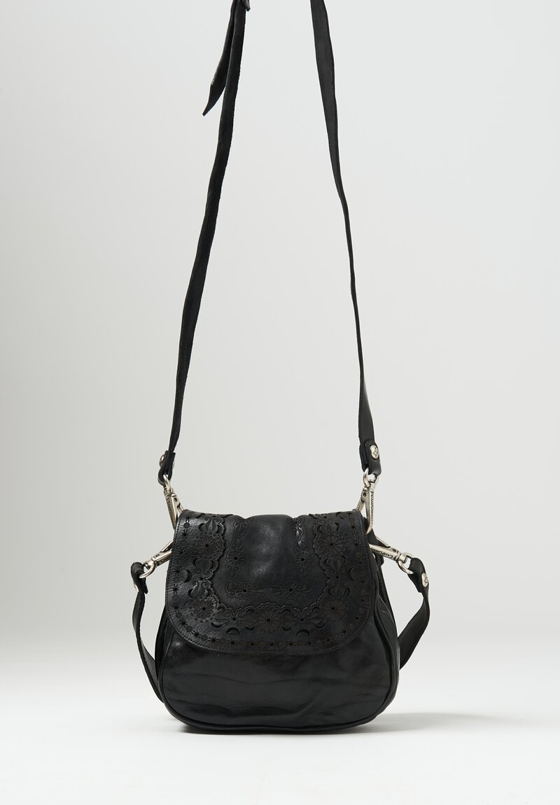 Campomaggi Small Garafano Pierced Leather Crossbody Bag	