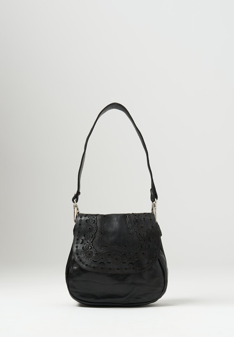 Campomaggi Small Garafano Pierced Leather Crossbody Bag	