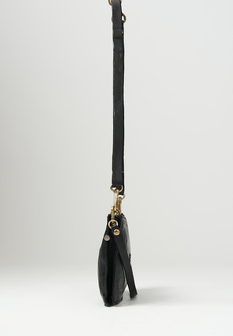 Campomaggi Leather ''Pochette'' Shoulder Bag in Black	