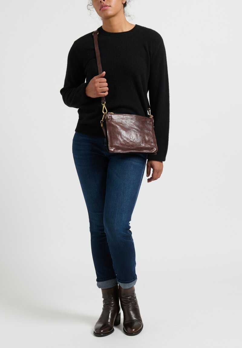 Campomaggi Leather ''Pochette'' Shoulder Bag in Moro Brown	