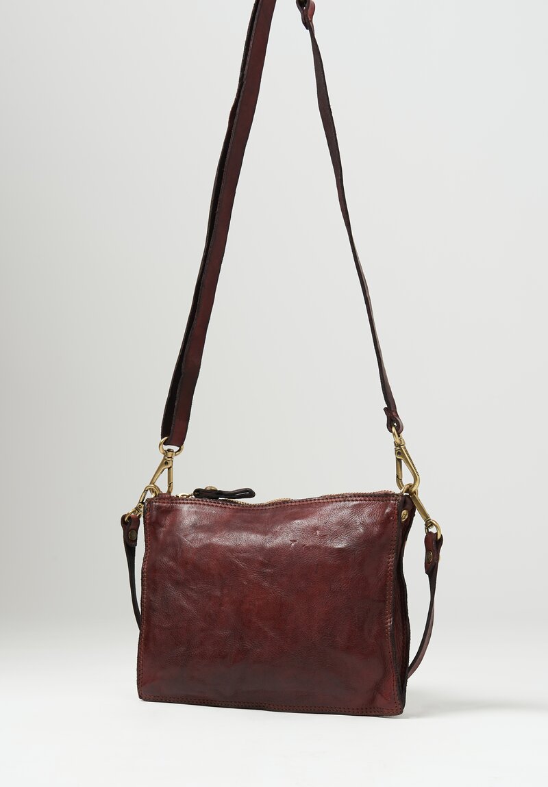 Campomaggi Leather ''Pochette'' Shoulder Bag in Vinaccia Brown	