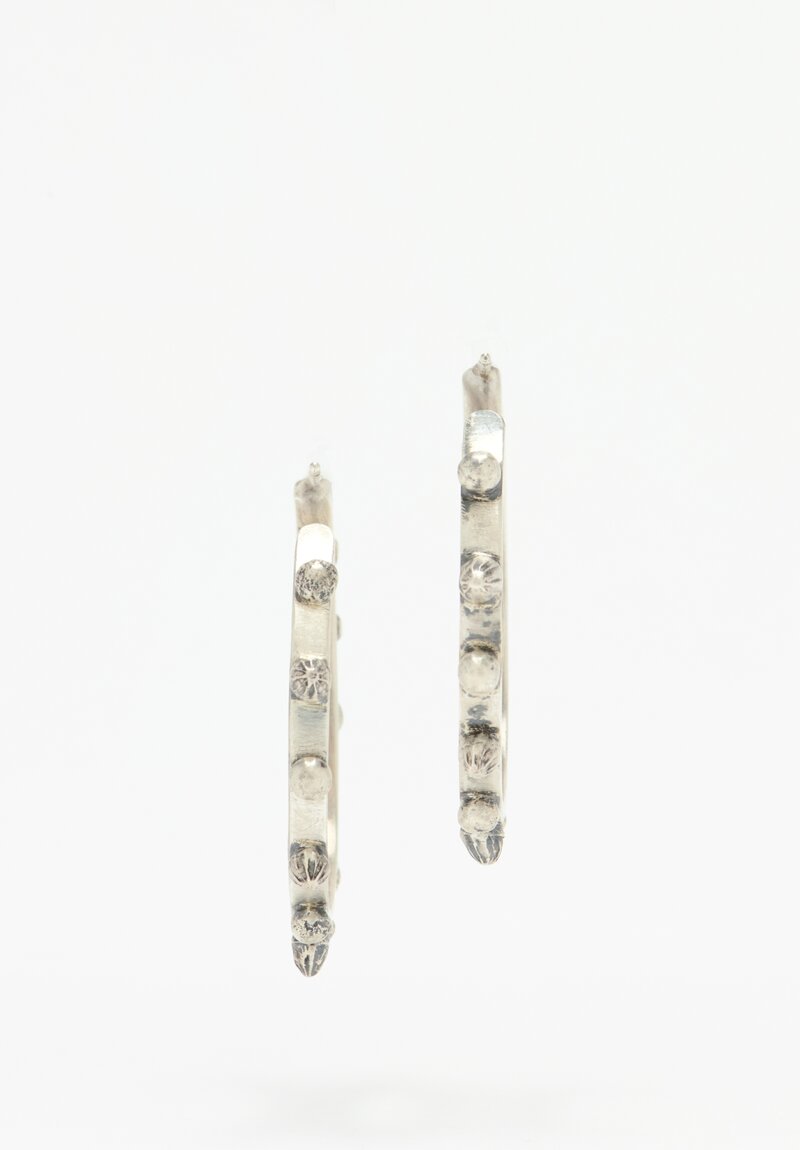 Miranda Hicks Sterling Silver Biggie Shot & Stud Hoop Earrings	