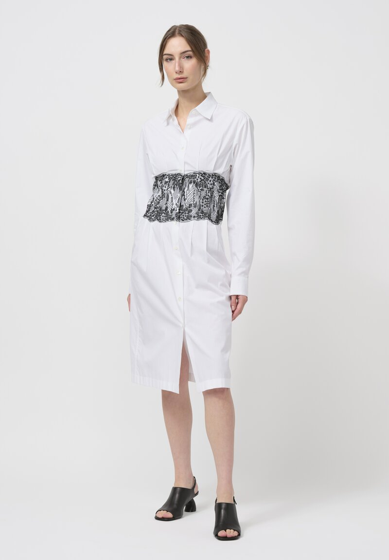 Dries Van Noten Embroidered Cotton Davy Dress in White	