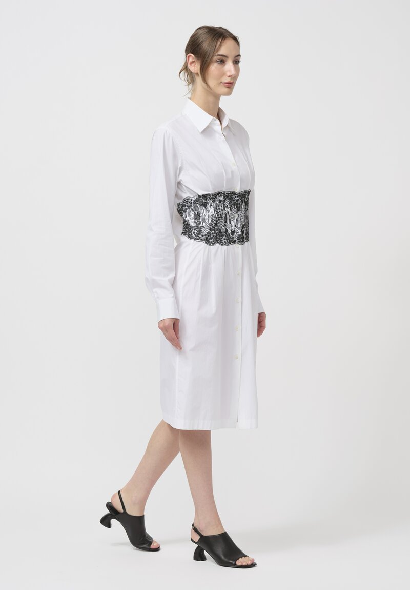 Dries Van Noten Embroidered Cotton Davy Dress in White	