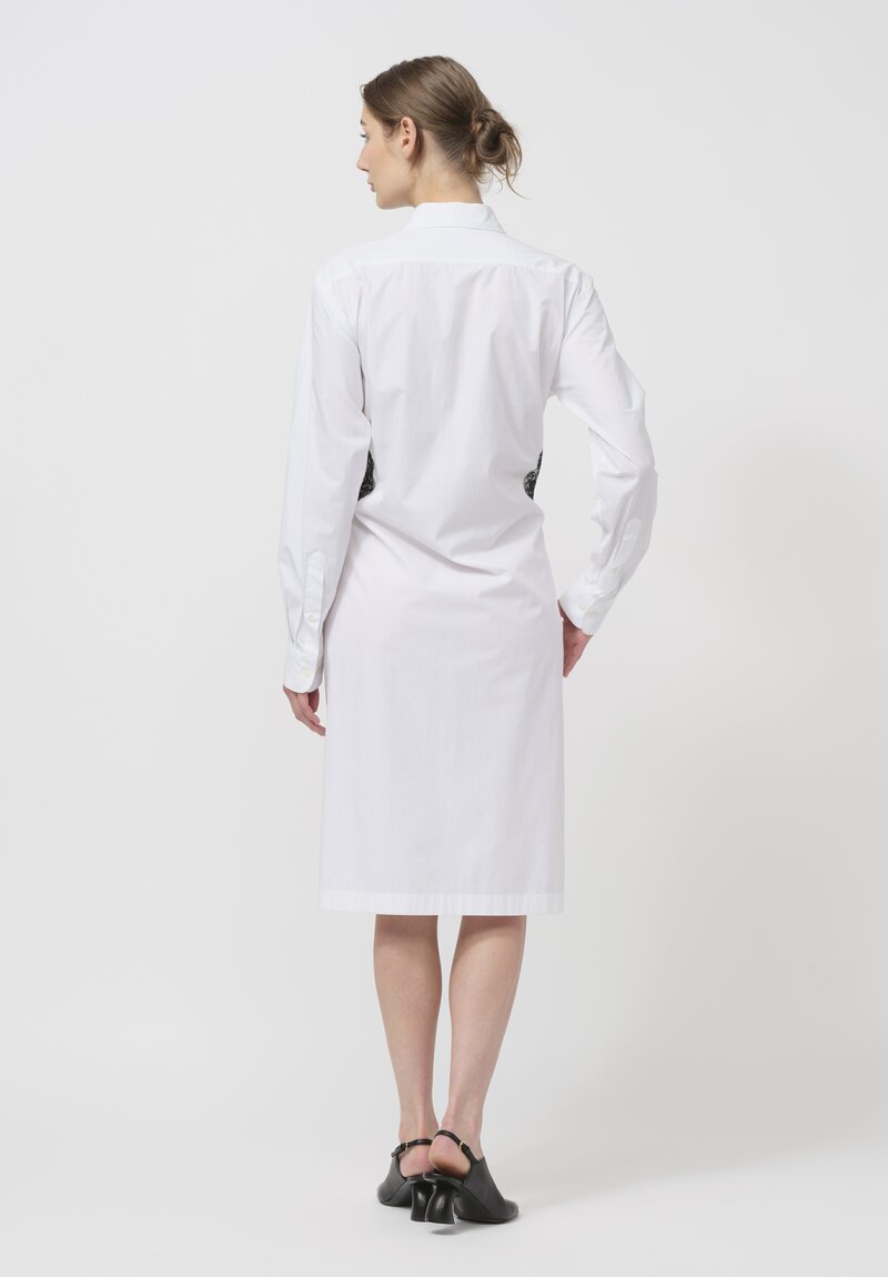 Dries Van Noten Embroidered Cotton Davy Dress in White	