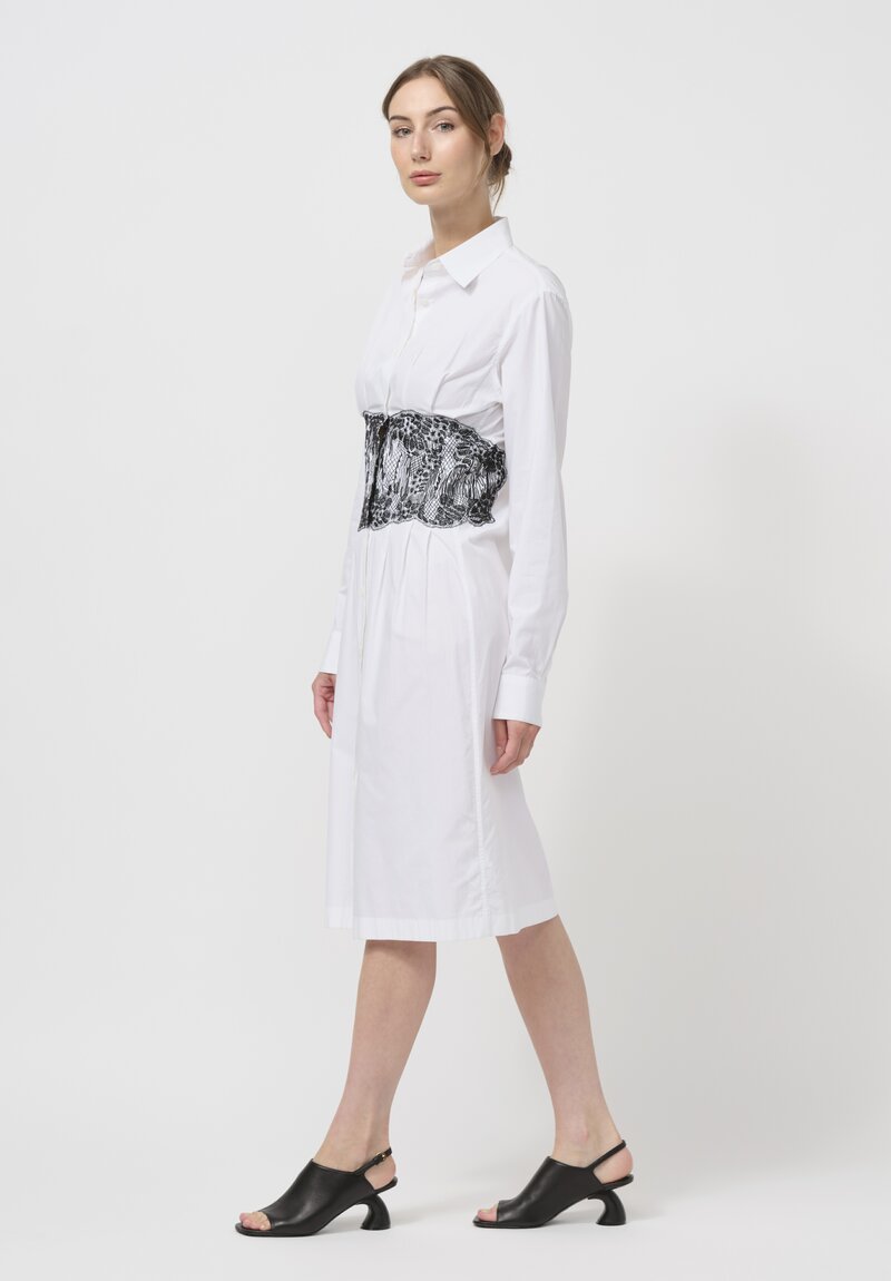 Dries Van Noten Embroidered Cotton Davy Dress in White	