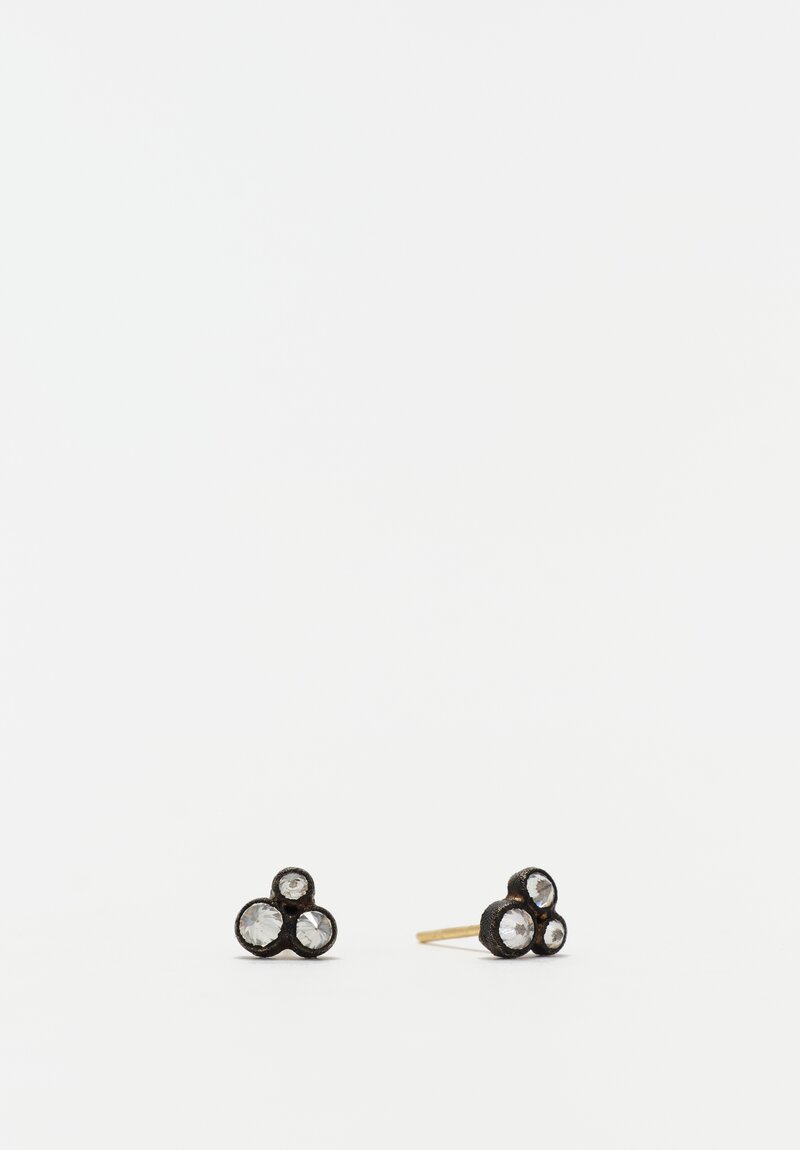 TAP by Todd Pownell 18k, 14k, Inverted White Diamond Post Earrings 0.5 to 0.65 cts	