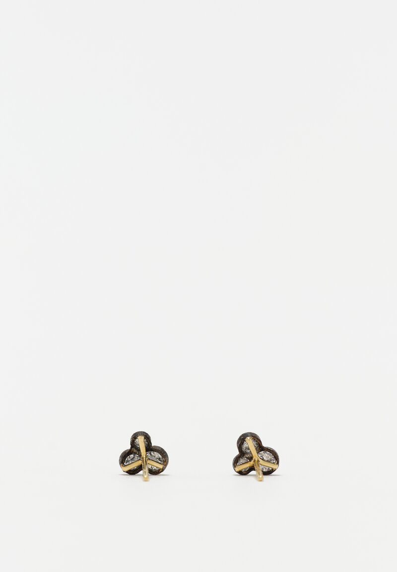 TAP by Todd Pownell 18k, 14k, Inverted White Diamond Post Earrings 0.5 to 0.65 cts	