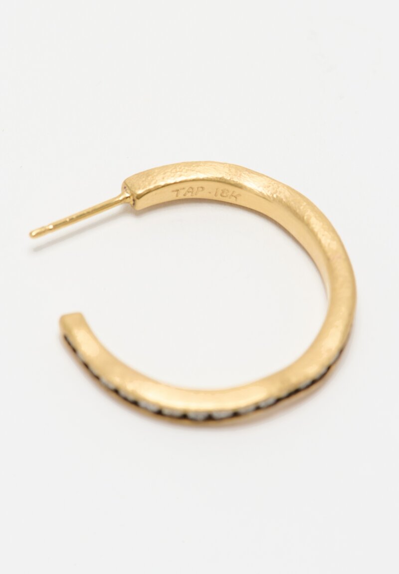 Tap by Todd Pownell 18k, Inverted Diamond Hoops 1.35 cts	