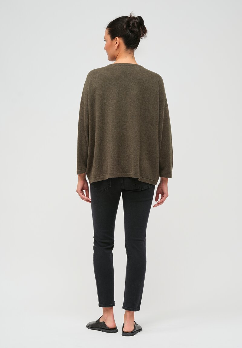 Hania New York Short Sasha Sweater in Loden Green	