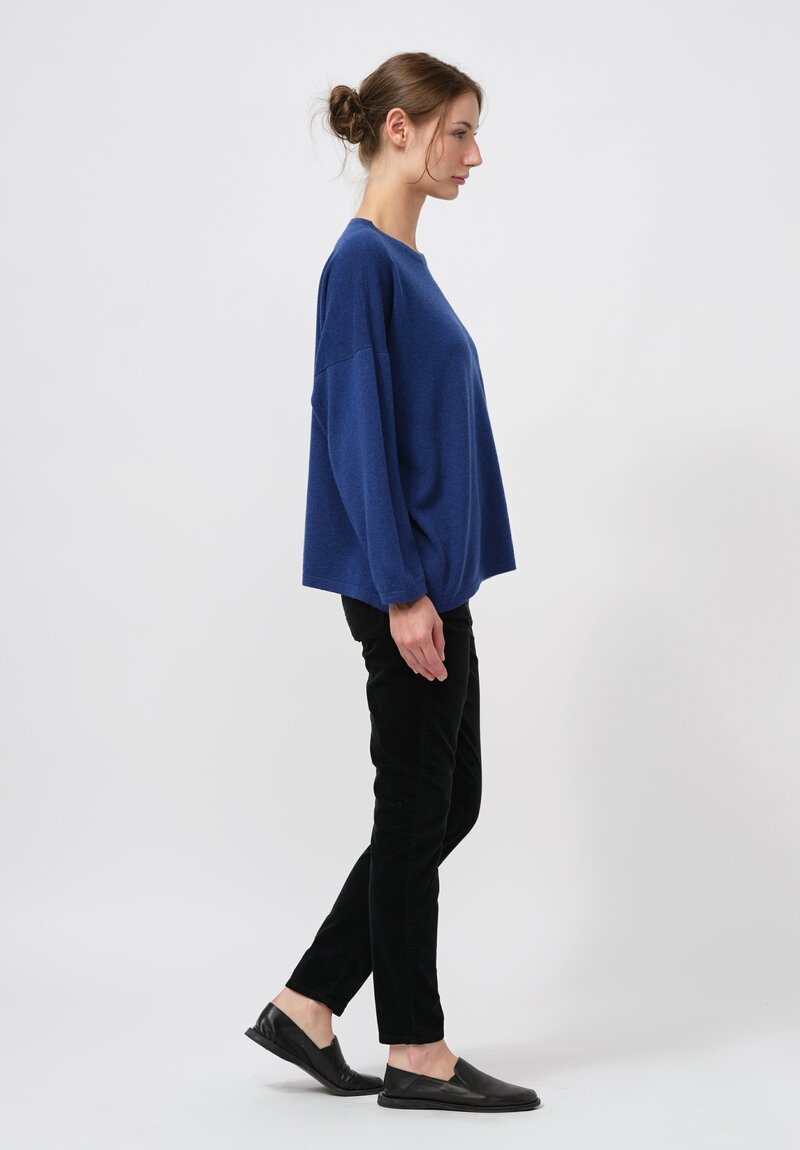 Hania New York Cashmere Short Sasha Sweater in Noss Blue	