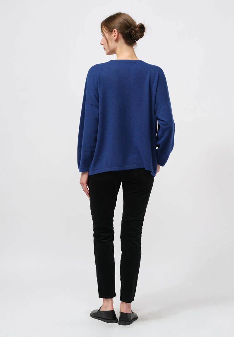 Hania New York Cashmere Short Sasha Sweater in Noss Blue	