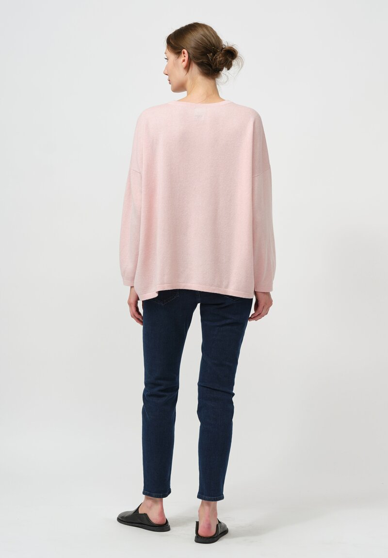 Hania New York Cashmere Short Sasha Sweater in Nymph Pink	