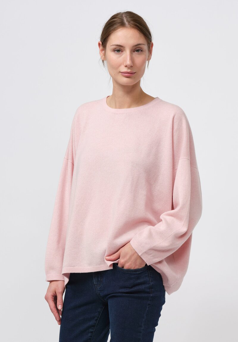 Hania New York Cashmere Short Sasha Sweater in Nymph Pink	