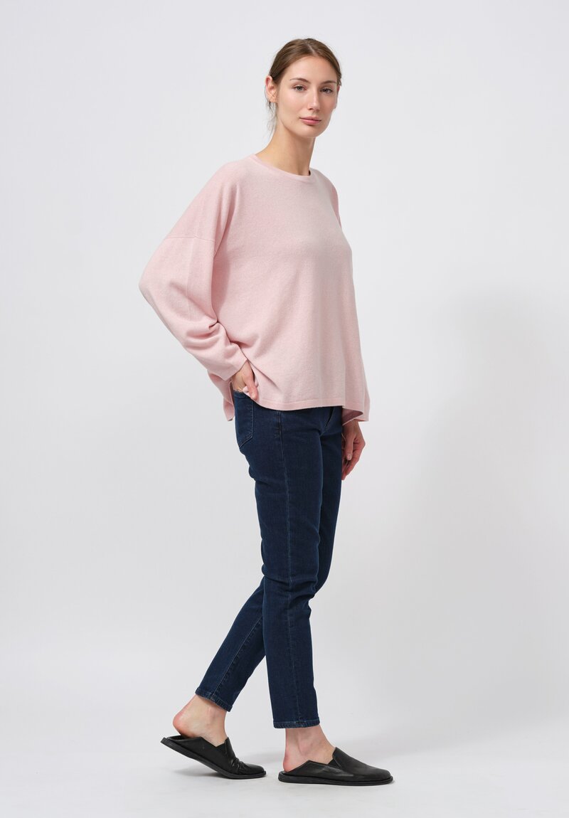 Hania New York Cashmere Short Sasha Sweater in Nymph Pink	