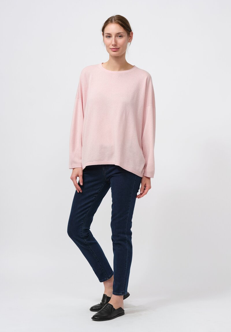 Hania New York Cashmere Short Sasha Sweater in Nymph Pink	